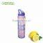 borosilicate glass water bottle with fruit infuser/tea filter and 100% food grade silicone sleeve