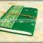 Green handmade padded engraved diary and journals