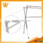 2015 Adjustable stainless steel double pole telescopic clothing hanging garment rack