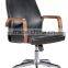 High back leather office chair with 3D armrest