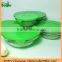5pcs glass salad bowl set with print plastic lid household for gift promotiion
