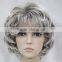 Fashion beauty Brown & Grey Mixed Curly Women N542