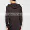 Men' s New Fashion Custom Logo Longline Black 80 cotton 20 polyester hoodies