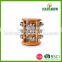 12 pcs glass condiment set with rack , spice condiment set