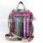 Hot sell colorfull leather backpack &woman trendy handbag