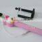 Factory custom LOGO Service ,wholesale Mini Fashion cartoon selfie stick with cable