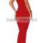 Women's Drop Shoulder Glamorous Peplum Maxi Dress