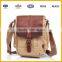 cotton canvas leather shoulder laptop messenger bag