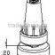 JY-1200D|Chrome plated foot cup for pipe fittings|Horizontal adjustable foot cup|Rubber protector pipe cover