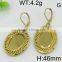 Intriguing gold oval indian jhumka earring for woman