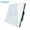 Cnskou 2017 new design EU luxury glass panel 2gang1way touch switch for lamp