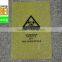 HDPE materials yellow color disposable plastic medical biohazard bag