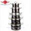 5pcs hot sale glass ld india stainless steel hot pot