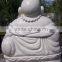 Outdoor stone carving laughing large buddha statues for sale