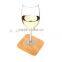 Bamboo Coaster Set with a Natural Finish, Each Measures 4x4" & Prevents Condensation