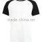 Blank Black Plain Baseball Jersey, 100% Cotton Short Sleeve Raglan Baseball T Shirt For Men