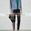 Wholesale Women Apparel Zipped Bead Faux Pearl Cuffs Black Jersey Trousers(DQE0365P)