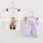 2017 Golden clothing manufacturers overseas accept customized baby girl 2pcs set outfit