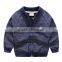 In stock embroidery baseball jacket cotton fashionable kids boy fall coats