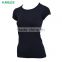 Women's sportwear breathable plain black sport tshirt yoga woman top blouses uniforms