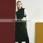 2017 new design women green color Vest sweater Stand collar side vent sweater