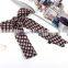 Chiffon Multifunction Skinny Scarf Multicolor Square Grid Checker Choker