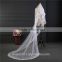 2017 wholesale new long Tulle Wedding Bridal Veils TwoTiers Tulle Cathedral Bridal Veils