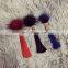 Hand made real mink fur brooch with tassel wholesale factory price