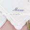 Lace Cotton Handkerchief,piping,white,wedding