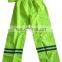 customized sanitation worker high visibility fluorescent reflective safety raincoat clothing