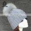 Perfect Crazy Knitted Winter Hats Raccoon Fur Pompom Hat