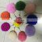 High quality rabbit fur pom pom keychain
