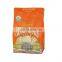 Gravure printing PET laminated plastic bag with flat bottom and zipper top