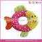 Cute infant baby plush handbell animal crinkle toy rattle