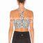 Latest fashion girls sports bra sublimation print sexy gym fitness bra