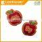 apple shape embroidery patch/badge with custom letters