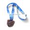 Custom gold medal sports metal medal hanger with ribbon