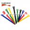 Reusable double side hook loop tape binder printing cable tie wrap for USB