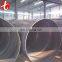 black steel spiral welded pipe beveled end