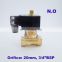 GOGO 2 way brass Normally open solenoid valves 12V DC for water 3/4 inch Orifice 20mm zero pressure start with plug type