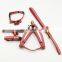 Korean style Fresh Strawberry red grid pet cat collar dog collar hauling leash harness set