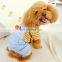 Pet dog cat  four feet Clothes suspenders Stripe trousers jeans Teddy