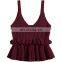 Women Knitted Ladies Knitted Short Vest Summer Tank Sweater Vintage Crop Camis Top