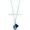 Golden chain natural big stone druzy charm necklace EX03-0021