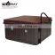 Proway Duty Side Mount Hot Tub Spa galvanized pipe plexiglass stair handrail end caps