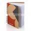 china products custom printed a5 hardcover school leather spiral notebook with different sizes