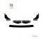 Honghang Factory Manufacture Car Parts Front Chin Lips, 3-stage Anterior lip Font Bumper Lip Spoiler For A6 Sport 2016-2018