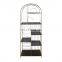 K&B hot sell arch shape design light luxury gold metal glass decoration display shelves
