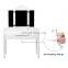 vanity table set, tri-folding necklace hooked mirror 6 organizers makeup dressing makeup desk with drawers cushioned stool