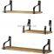 Bathroom Bedroom Living Rustic Wall Shelves Set of 3 Wall Mounted Shelves Home Decor Floating Shelves